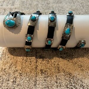 Vintage Sterling Silver and Turquoise Navajo Belt - Daniel Martinez